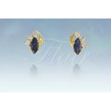 Marquise w/cz cluster Gold Plated